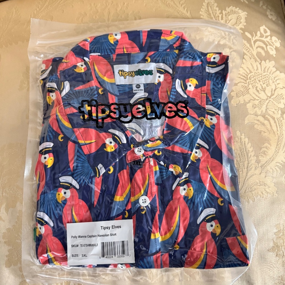 Tipsy Elves Parrot Hawaiian Shirt
